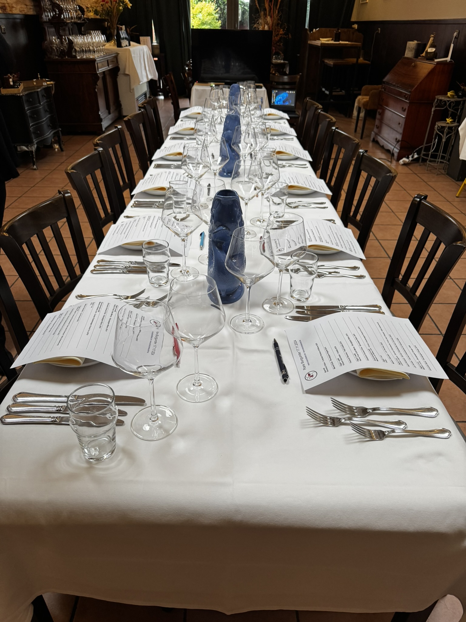 Tasting Rare Burgunder – Veranstaltungsfoto: Der Tisch