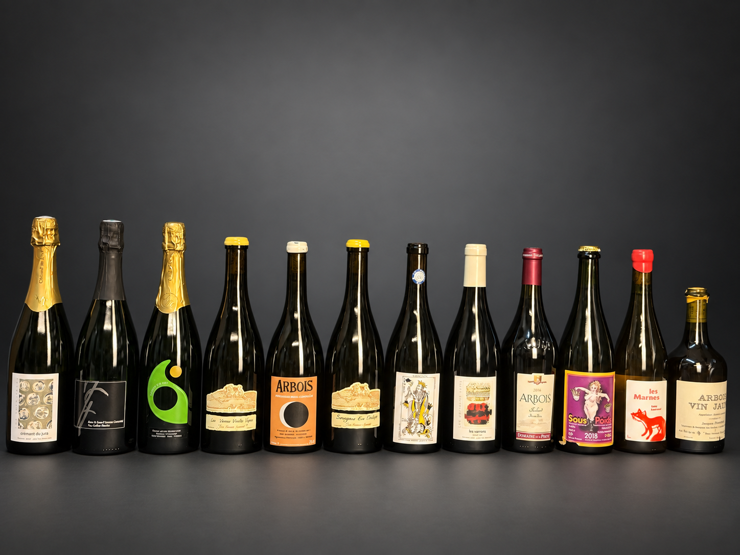 Weinauswahl zur Verkostung Jura my love